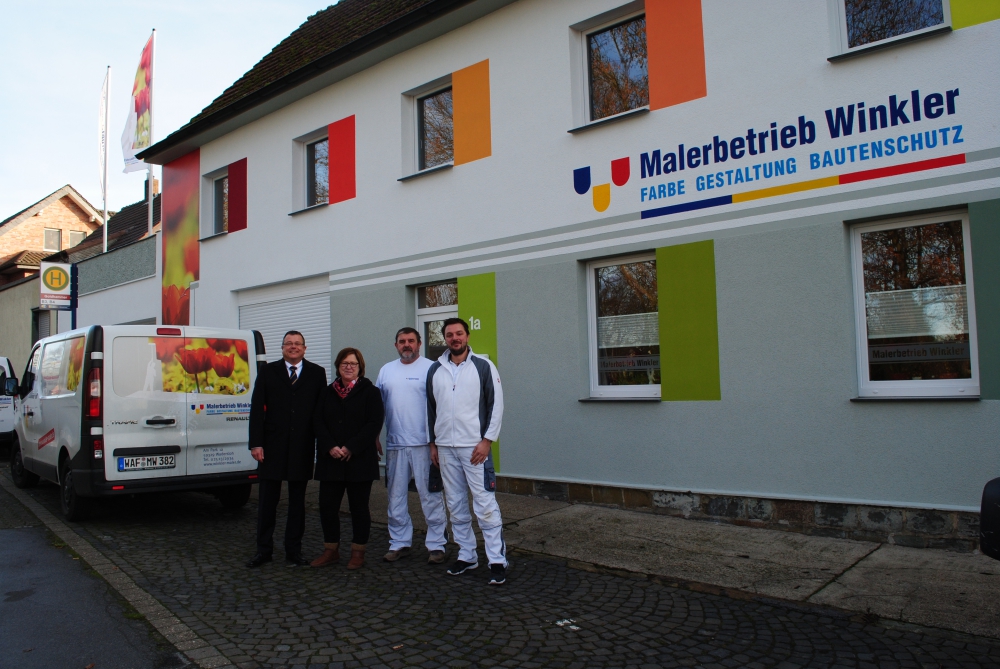 Besuch des Bürgermeisters Herrn Thegelkamp und der Wirtschaftsförderin Frau Stolz